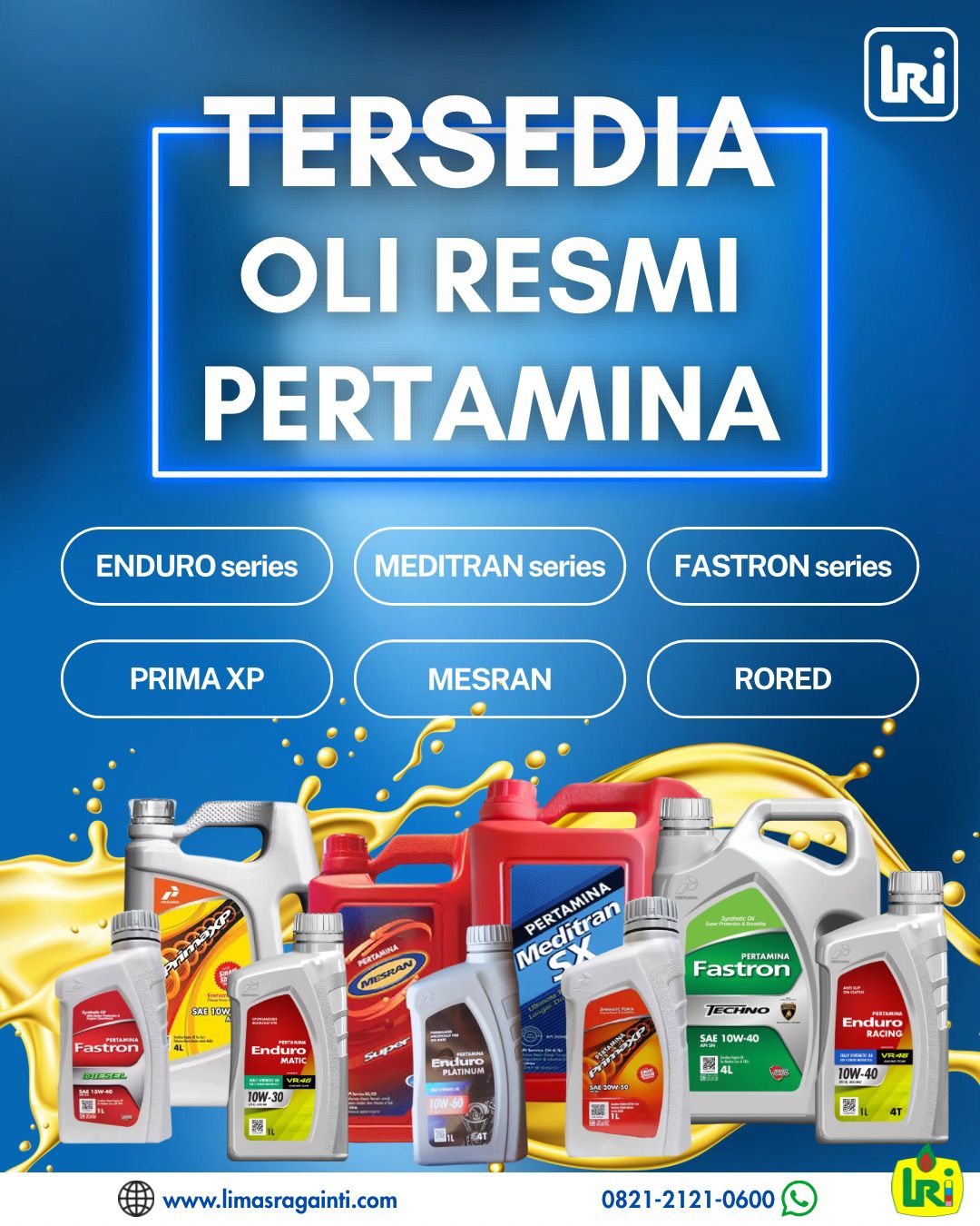 Rangkaian oli resmi Pertamina